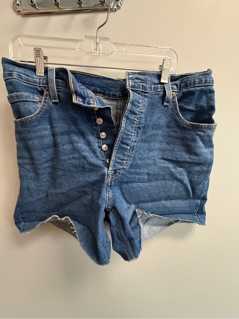 Levi's Vintage Button Fly Jean Shorts women’s 32-33 waist. Tag size missing.